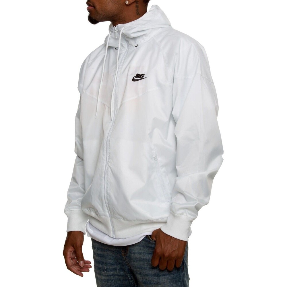 Nike Vintage Super Rare Windrunner Windbreaker Full Zip White Medium